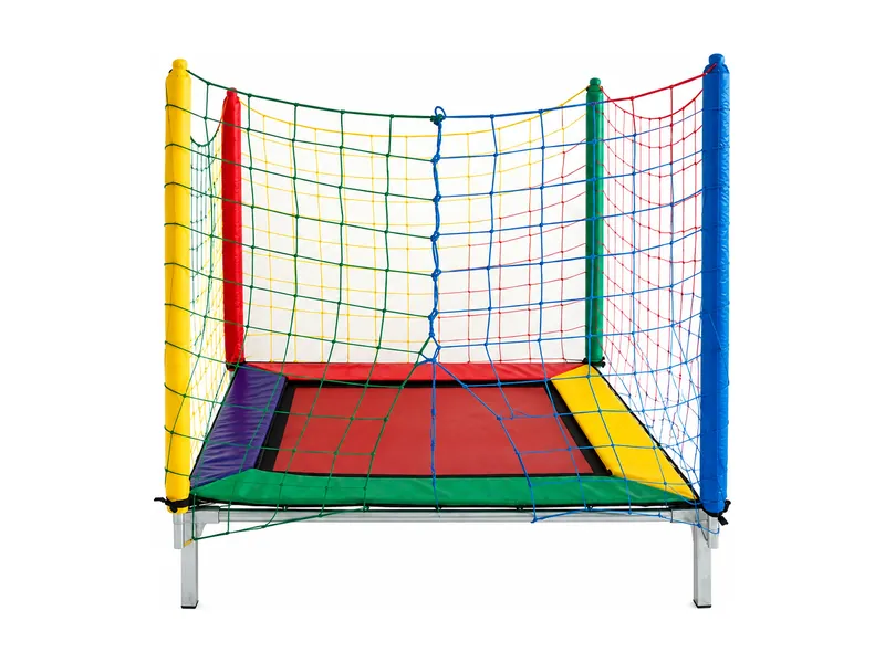 Cama Elástica Multicolorida Quadrada 1,0